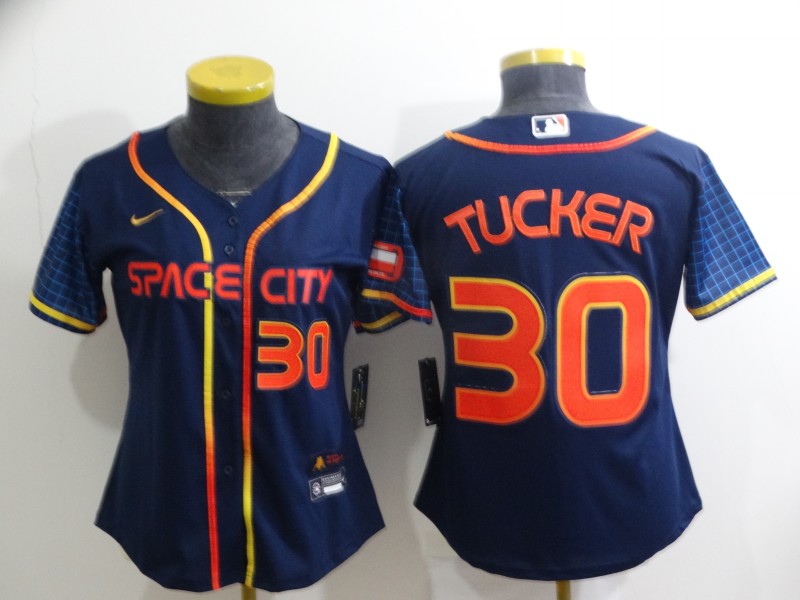 Women's Houston Astros #30 Kyle Tucker 2022 Navy City Connect Stitched Jersey(Run Small) Women's Houston Astros #30 Kyle Tucker 2022 Navy City Connect Stitched Jersey(Run Small)